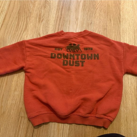 Zara crewneck sweatshirt. Orange western theme. 2T. - Picture 2 of 2